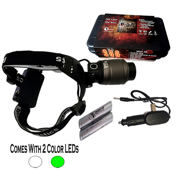 Picture of Predator Tactics Buck Lantern Headlight Kit - Green & White Leds, Adjustable Focus, 2 Colors, 3 Modes, Rechargeable