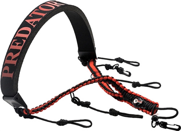 Picture of Predator Tactics Tac Game Call Lanyard Black/Red Paracord