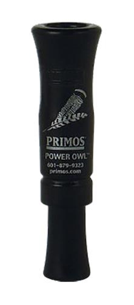 Picture of  Primos 331 Power Owl Locator Open Call Owl Sounds Barred Owl Sounds Attracts Turkeys Black Acrylic 010135003319