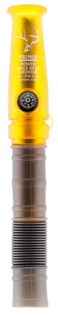 Picture of  Primos 736 Power  Grunter Call Double Reed Mule Deer Sounds Attracts Blacktail/Mule Deer Features Built IN Compass Black/Gold 010135007362