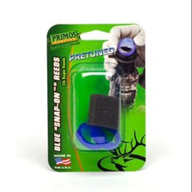 Picture of Primos Blue Snap-On Bugle Call Reeds Fits Terminator, Pack Bugle, Bull Horn W/2 Reeds 906 010135009069