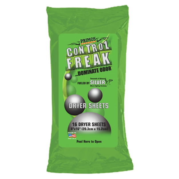 Picture of Primos Control Freak Scent Eliminator Dryer Sheets, 16 Count Pack