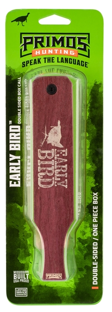 Picture of  Primos Ps2961 Early Bird  Box Call Turkey Hen Sounds Attracts Turkeys Natural Walnut/Purple Heart
