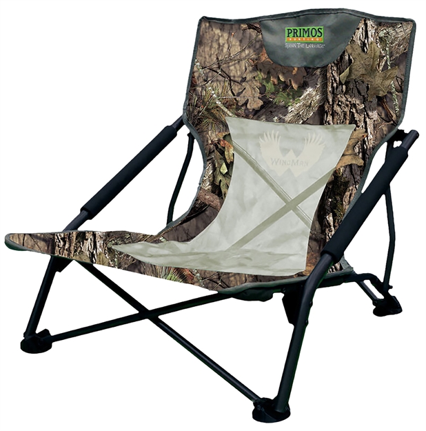 Picture of Primos Ps6009 Wingman Turkey Chair  Mossy Oak Break UP Camo & Mesh, Steel Frame Holds UP TO 300 Lbs., Attached Shoulder Strap PS60096 010135600969