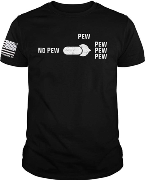 Picture of Printed Kicks Kicks Pew Pew Pew Men's T-Shirt Black X-Large