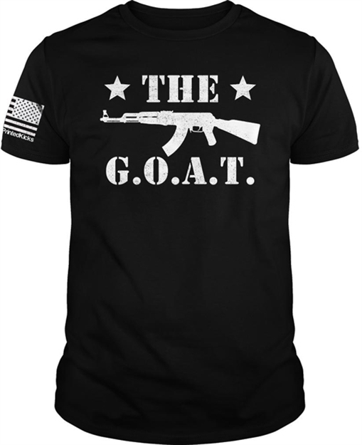 Picture of Printed Kicks Kicks The Goat AK Men's T-Shirt Black Medium!