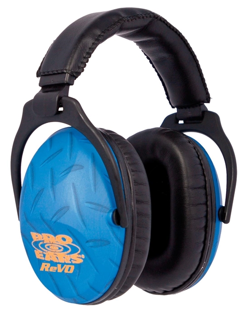 Picture of  Pro Ears Pe26uy010 Revo Passive Muff 26 DB Over The Head Black W/Blue Diamond Plate Pattern Youth 1 Pair