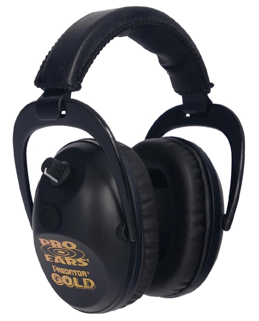 Picture of  Pro Ears Gsp300blk Predator Gold Electronic Muff 26 DB Over The Head Black/Gold Adult 1 Pair 751710109407