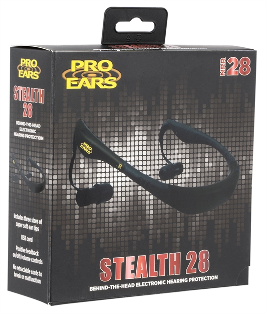 Picture of  Pro Ears Peebblk Stealth 28  28 DB Behind The Head Black Adult 1 Pair 751710507531