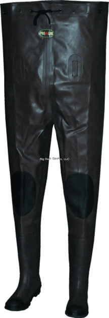 Picture of Pro Line Stream Brn Rubber Chest Wader Blk Knee Pad Insl Sz8 Poly Bag