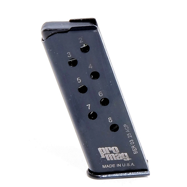 Picture of Pro Mag Magazine Beretta Jetfire 25 B Steel 8Rd BER 03