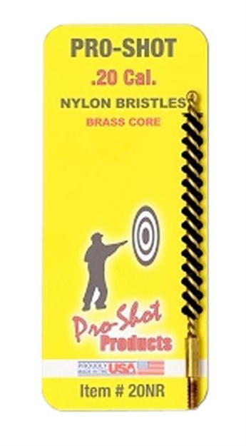 Picture of  Pro-Shot 20Nr Bore Brush  .20 Cal Rifle #5-40" Thread Nylon Bristles Brass Core