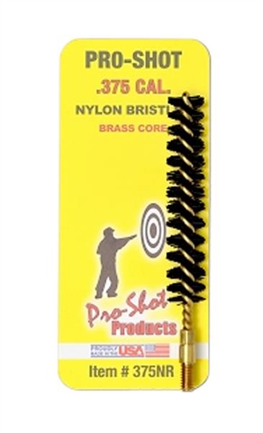 Picture of  Pro-Shot 375Nr Bore Brush  375 Cal Rifle #8-32 Thread Nylon Bristles Brass Core