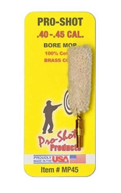 Picture of  Pro-Shot Mp45 Bore Mop  .40 - .45 Cal Pistol #8-32" Thread 100% Cotton