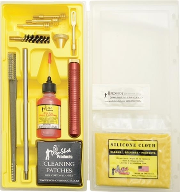 Picture of Pro-Shot Mpk3845 Classic Box Kit .38/ .45 Cal Pistol/Yellow Plastic Case MPK38-45