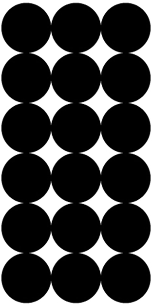 Picture of  Pro-Shot P216 Splattershot Repair Pasters Black 1" Self-Adhesive 216 Pasters