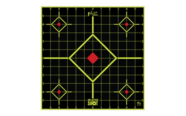 Picture of  Pro-Shot 12Sigreen5pk Splattershot Sight-In Self-Adhesive Paper Black/Green 12" 5-Diamond 5 Pack