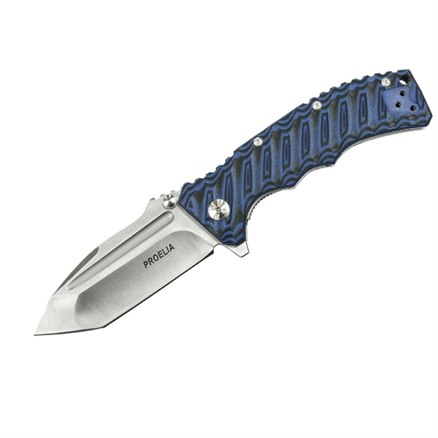 Picture of Proelia Tx010 Folder 4In Black SW Tanto Blade Blk-Blue G-10