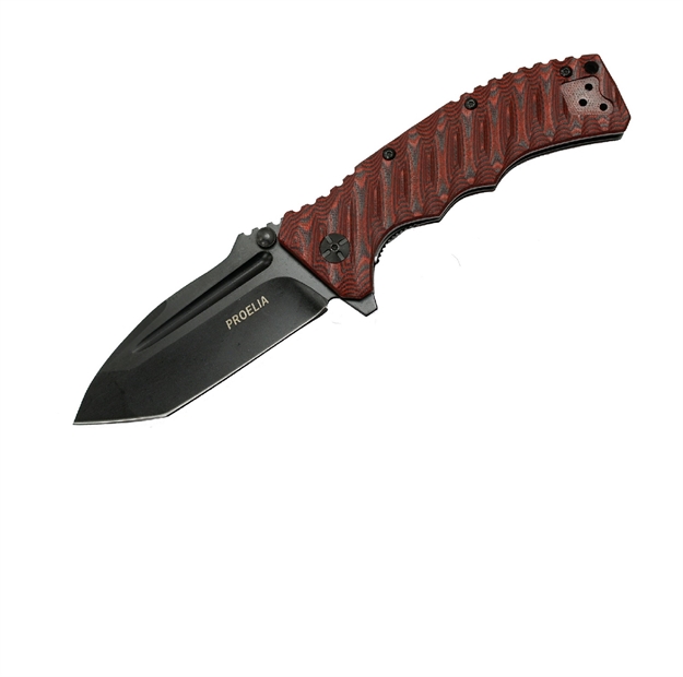 Picture of Proelia Tx010 Folder 4In Black Tanto Blade Black-Red G-10