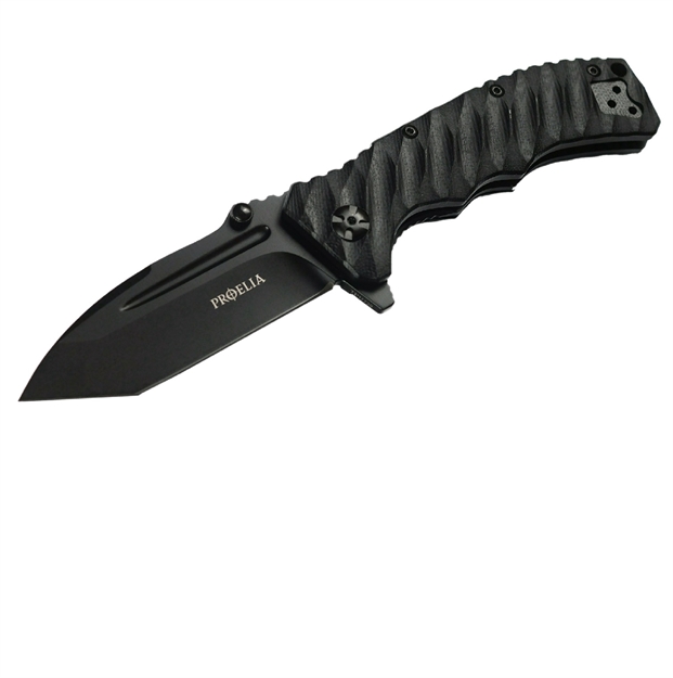 Picture of Proelia Tx011 Folder 3.36 IN Black Tanto Blade Black G-10