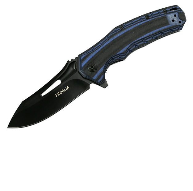 Picture of Proelia Tx020 Folder 4In Black Drop Blade Black-Blue G-10