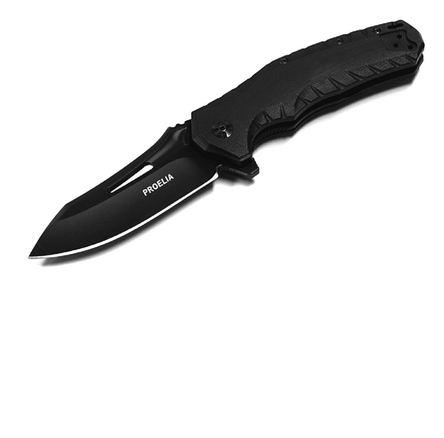 Picture of Proelia Tx020 Folder 4In Black Drop Blade Black G-10 Handle
