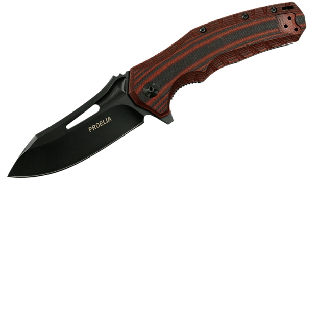 Picture of Proelia Tx020 Folder 4In Black Drop Blade Black-Red G-10