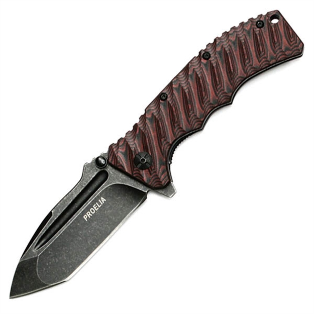 Picture of Proelia Tx020 Folder 4In Black SW Drop Blade Black-Red G-10