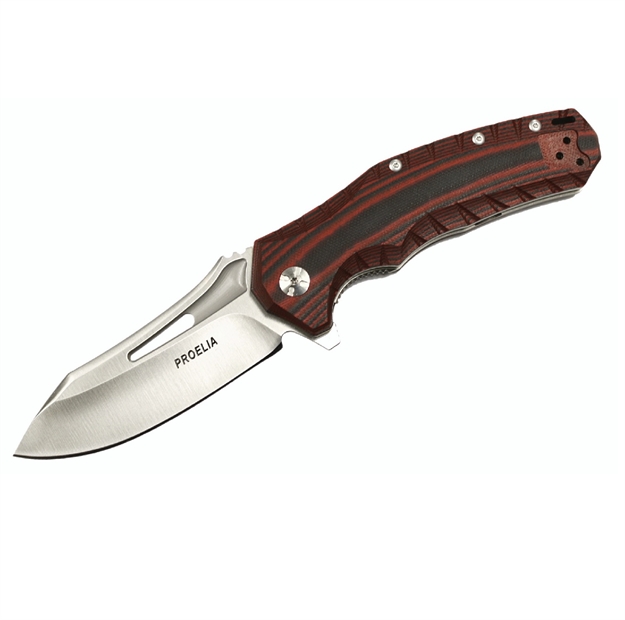 Picture of Proelia Tx020 Folder 4In Silver Drop Blade Black-Red G-10