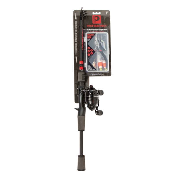 Picture of Profishiency 5 FT Micro Telescopic Spincast Combo W/ Loaded Tackle Box: 4.1:1 Gear Ratio, 6Lb Line, Loaded Tackle Box