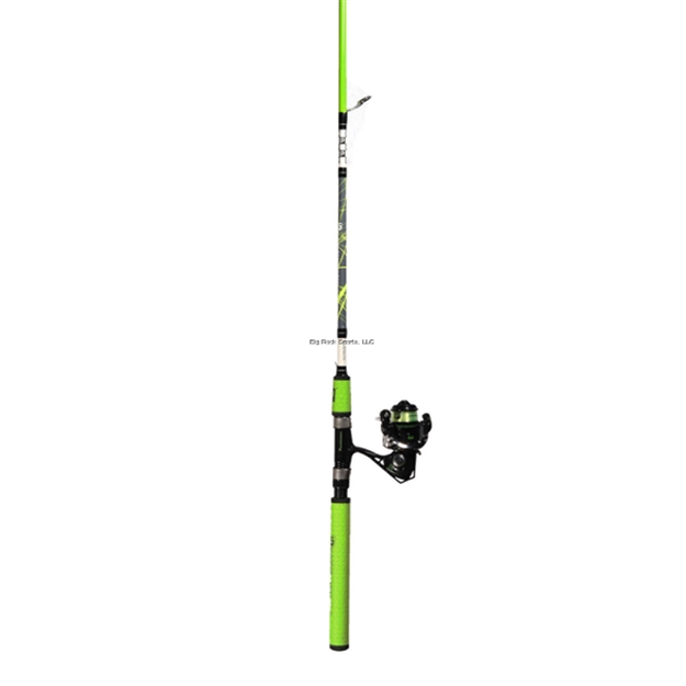 Picture of Profishiency 5'6" Hi-Viz Green Spin Combo,Ml Action 2Pc Fiberglass,Micro Spin, 5.2:1Gr, 2+1B,6Lb Line, Padded Grips