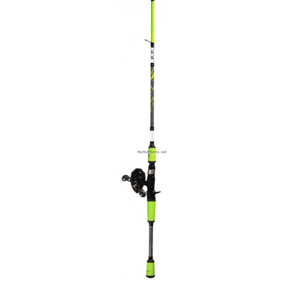 Picture of Profishiency 5'6"Hi-Viz Green SC Combo,Medium 2Pc Fiberglass Rod,Micro SC Reel,4.1:1 Gr,6Lb Line,Padded Grips