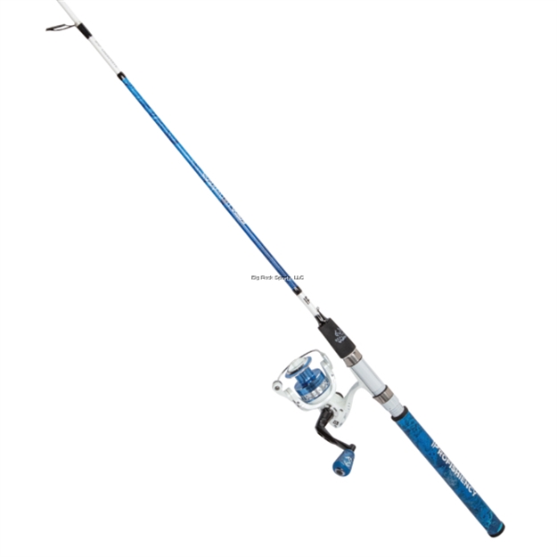 Picture of Profishiency 6'6" Real Tree Wave True Blue Camo Spinning Combo W/ Soft Padded Grips: MD Action, Im7 Graphite Rod, 8+1 Bb, 5.2:1 GR