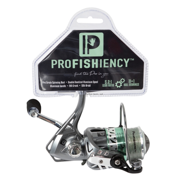 Picture of Profishiency Size 300 Mint Spin Reel: 11+1 Ball Bearings, 5.2:1 Gr, Pre-Spooled W/ 15Lb Braid, Alu Handle & Spool
