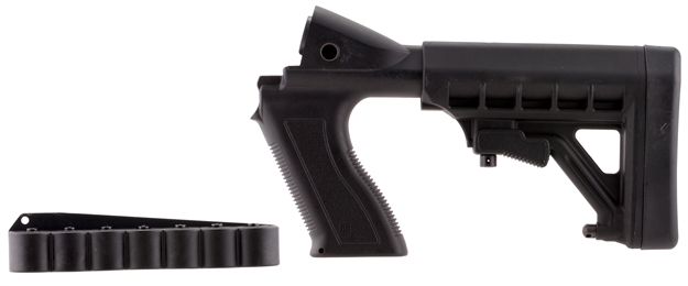 Picture of  Archangel Aa50088 Tactical Pistol Grip Stock  Black Synthetic 6 Position With Shell Holder For 12 Gauge Mossberg 500, 590 Maverick 88