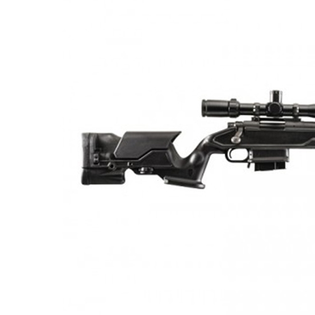 Picture of  Archangel Aa700a Precision Stock  Black Synthetic Fixed With Aluminum Bedding & Adjustable Cheek Riser For Remington 700 Short Action 708279011429