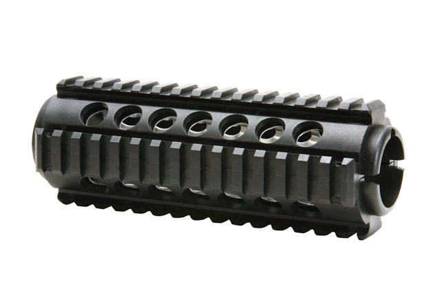 Picture of  Promag Pm242 Quad Rail Handguard 2-Piece Polymer W/Aluminum Heat Shield Insert Black Ar-15 Carbine