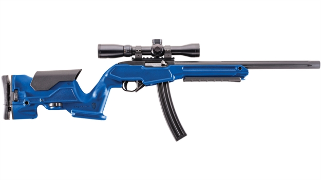 Picture of Archangel Aap1022bb Precision Stock  Bullseye Blue Synthetic Fixed With Adjustable Cheek Riser For Ruger 10/22 Ambidextrous Hand AAP1022-BB 708279012709