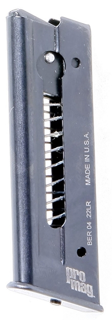 Picture of  Promag Ber04 Standard  7Rd 22 LR Fits Beretta 21A Bobcat Black Steel