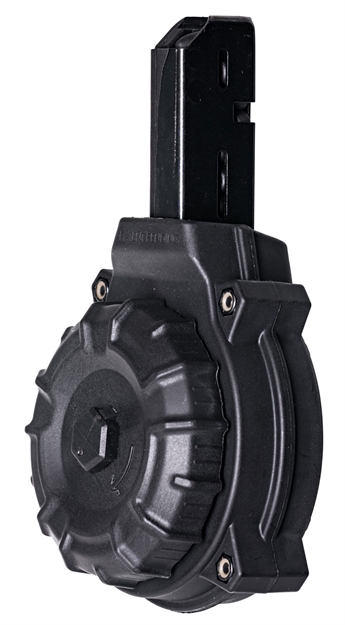 Picture of Promag Drma10 Standard  50Rd Drum 9Mm Luger Fits Colt Carbine/Smg Black Dupont Zytel Polymer DRM-A10 708279014376