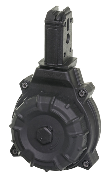 Picture of Promag Drma22 Standard  50Rd Drum 9Mm Luger Fits CZ Scorpion Black Dupont Zytel Polymer DRM-A22
