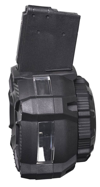 Picture of  Promag Drma24 Standard  65Rd Drum W/ Capacity Window 223 Rem/5.56X45mm Fits Ar-15 Black Dupont Zytel Polymer