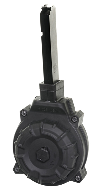 Picture of Promag Drma18 Standard  40Rd Drum 45 Acp Fits Hi-Point 4595Ts Carbine Black Dupont Zytel Polymer DRM-A18