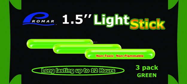 Picture of Promar 1.5" Light Glow Stick - Green 3Pk, 50 Pack Display Box