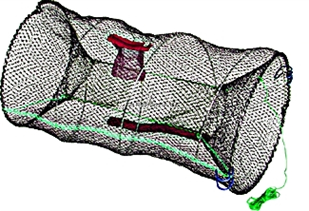 Picture of Promar Crawfish/Bait Trap 24"X12" Collapsible Black Netting