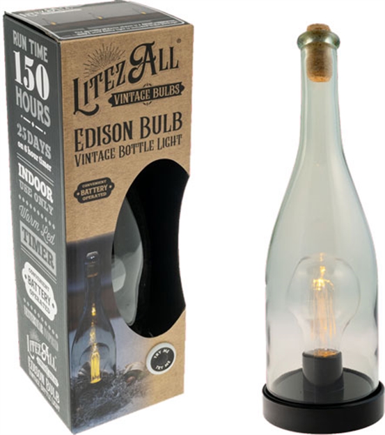 Picture of Promier Led Edison Bulb Wine Bottle Accent Lamp 3Aaa Notinc
