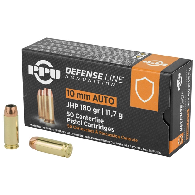Picture of  Ppu Ppd10 Defense  10Mmauto 180Gr Jacketed Hollow Point 50 Per Box/10 Case 8605003813323