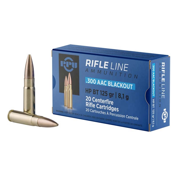 Picture of  Ppu Pp300bh Standard Rifle  300Blackout 125Gr Hollow Point Boat Tail 20 Per Box/50 Case