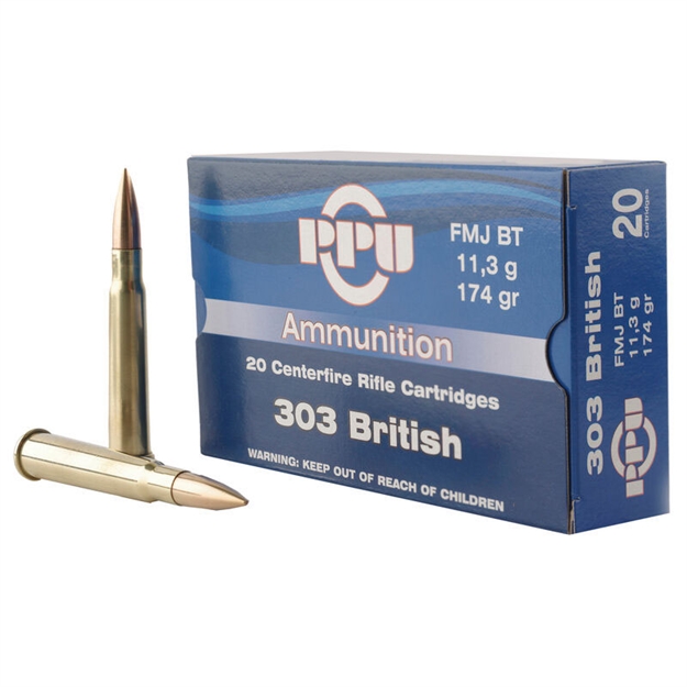Picture of Ppu 303 British 174Gr Fmj 20Rd 10Bx/Cs PP303F