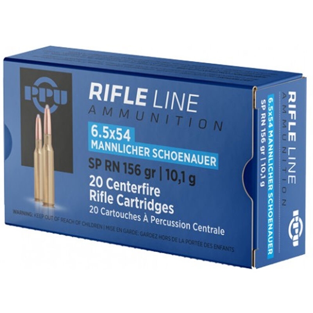 Picture of Ppu 6.5X54 Mannlicher Shonauer 156Gr. Jsp-Rn 20Rd 10Bx/Cs PP6MS 8605003812753